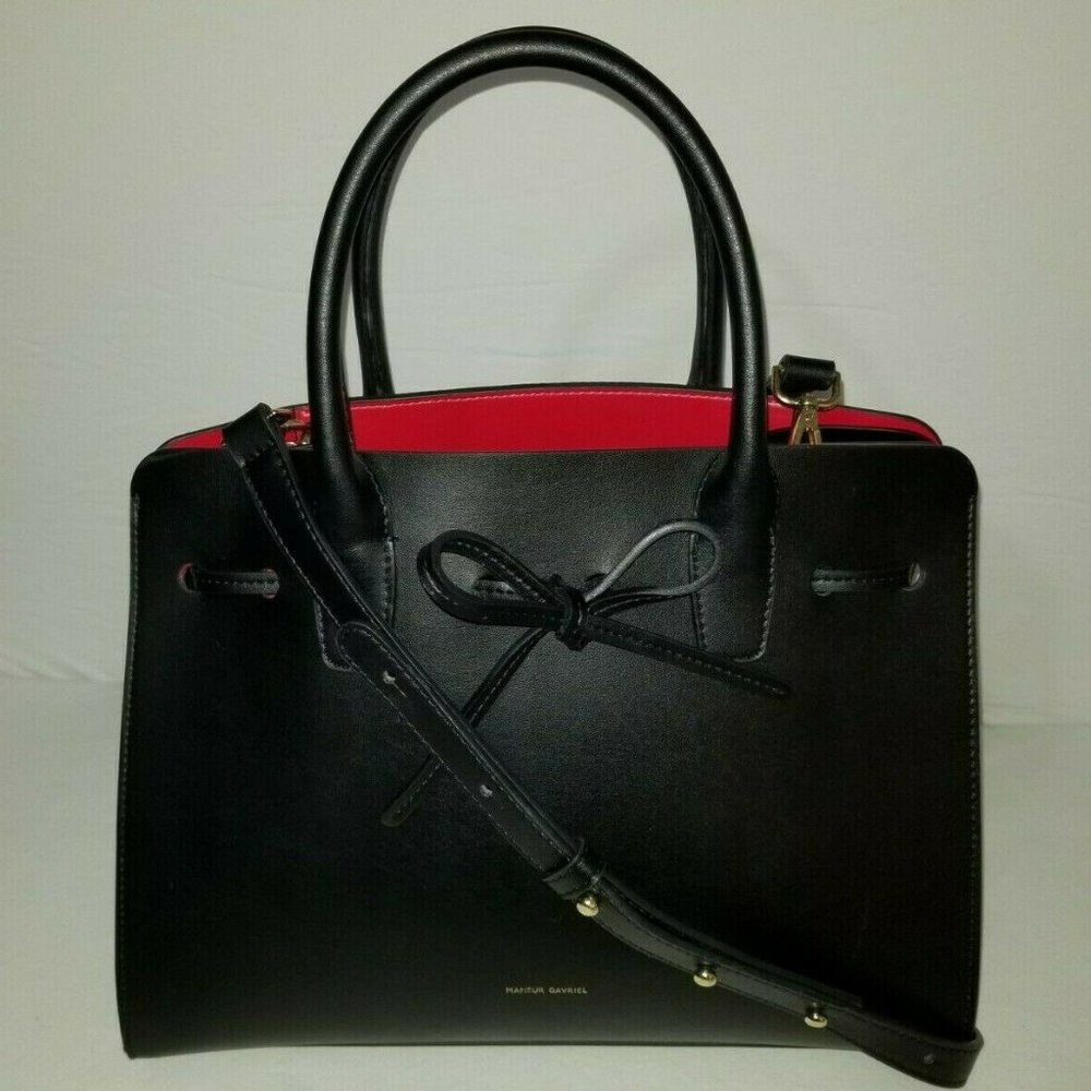 MANSUR GAVRIEL Black Calfskin Leather Sun Bag